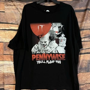 Pennywise IT Clown "You'll Float Too" Horrorfilm Halloween Grafik T-Shirt 2XL - Bild 1 von 6