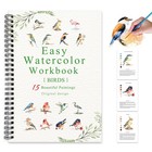 Watercolor Workbook: 15 Beautiful Bird Paintings for Adults, Beginners & Artists