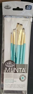 PINCELES ROYAL & LANGNICKEL MENTA: 3/4 & 3/8 ANGLR 8 FILBERT, 0 SHDR, 1 RD Foto 1 de 3