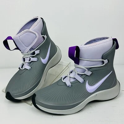 Nike Binzie Grey/Violet Frost Girl's Youth Rain Boots Size 13C  - Image 1 of 4