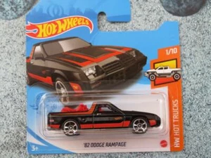 Hot Wheels 2021 #175/250 1982 DODGE RAMPAGE black with red bike @MN - Picture 1 of 2