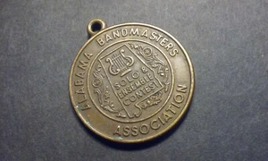 ALABAMA BANDMASTERS ASSOCIATION Contest Vintage Bronze Award Medal Pendant - Picture 1 of 4