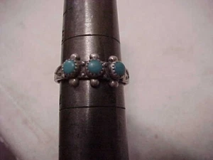 Aus Nachlass - Sterling Silber / Türkis Petit Point Handarbeit Ring - Zuni? - Bild 1 von 3