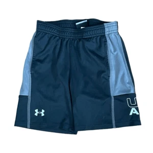 Under Armour Athletic Shorts Black White Gray Nylon Pull-On Boys 3T - Picture 1 of 7