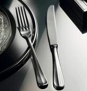 12 Forchette Tavola Table Forks Baguette Stone Washed Acciaio Inox Pinti1929 New - Picture 1 of 2