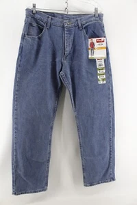 Pantalones de mezclilla Wrangler para hombre ajuste regular flexibles elásticos cómodos 5 bolsillos 34 x 30 nuevos con etiquetas - Imagen 1 de 13