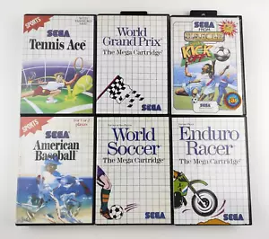 SEGA MASTER SYSTEM JUEGO DEPORTES PAQUETE TENIS BÉISBOL AMERICANO DE COLECCIÓN REINO UNIDO PAL - Imagen 1 de 7