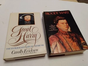 LOT Bloody Mary & Great Harry VIII Erickson, Carolly First Editions Photo 16th - Imagen 1 de 12