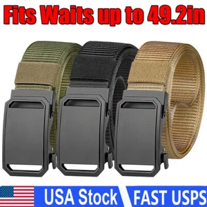 Tactical Men's Adjustable Belt Alloy Automatic Buckle Quick Release Gun Belt - Picture 1 of 15