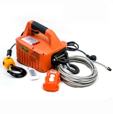 Grúa de tracción portátil eléctrica miniatura 110v/220v polipasto elevador grúa pequeña Foto 1 de 4