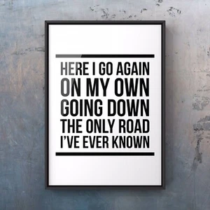 A4 Poster Print Song Lyrics, Whitesnake - Picture 1 of 3