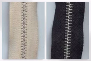 YKK Extra Long Silver Metal Open End Zip - each (AO56LONG-M) - Picture 1 of 3