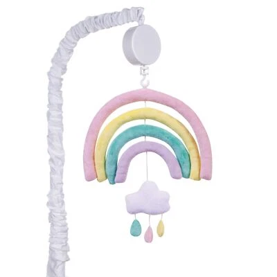 Trend Lab Rainbow Plush Musical Mobile For Crib, Plays Brahms' Lullaby - Image 1 of 4