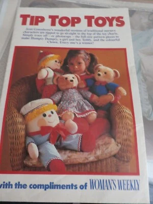 Jean Greenhowe Sewing Pattern Tip Top Toys - Image 1 of 2