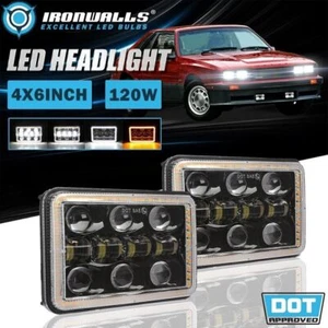 Par de faros LED 4x6 para Mercury Cougar Marquis 1977-86 señal de giro DRL alto/bajo - Imagen 1 de 12