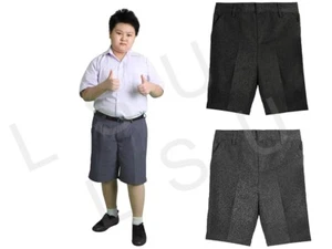 PANTALONES CORTOS ESCOLARES NIÑOS ROBUSTOS GRASA CON CREMALLERA + CLIP UNIFORME ESCOLAR GRIS TALLA GRANDE - Imagen 1 de 6