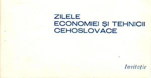 Rumänien, 1987, Vintage Ausstellung Einladung - Tschechoslowakei Handelskammer - Bild 1 von 2