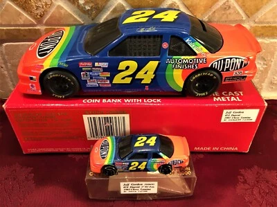 JEFF GORDON #24 Dupont First Pole 1993 Chevy Lumina 1/24 BW Bank & 1/64 Car SET - Image 1 of 4