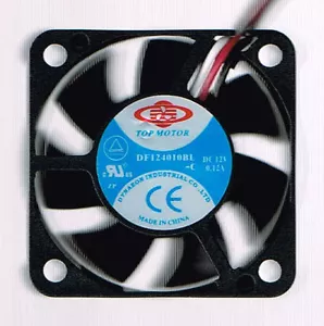 TopMotor 40mm x 40mm x 10mm Dual Ball Bearing 3Pin Case Fan, (DF124010BL-3G) - Picture 1 of 1