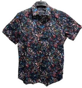 Robert Graham Basin Creek NWT $188 Multicolor Abstract Print Short Sleeve Medium - Picture 1 of 8