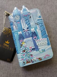Loungefly Disney Cinderella Holiday Castle Wallet Exclusive-Christmas pastel-New