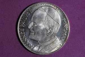 Joannes Pavlvs II Pont. Max Pope John Paul II Silver #K46795 - Picture 1 of 2