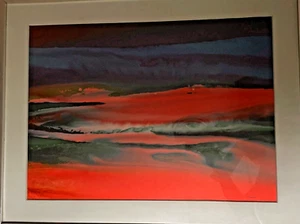 Ralph Ernest White, Texas Artist (1921-2004) Abstract Watercolor Painting - Picture 1 of 13