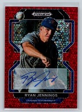 2022 Panini Prizm Draft Picks #PDP128 Ryan Jennings Red Donut Prizm /99