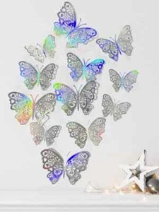12pc Wall Decal Sticker Set - Butterfly (S202) - Picture 1 of 6