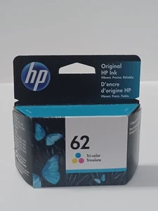 HP 62 Tri Color Ink Cartridge FEB 2023 Sealed (OEM) Box - Picture 1 of 7