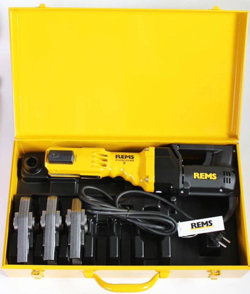 REMS Pressmaschine Power Press E + 3 Presszangen Pressbacken M oder V + Koffer - Bild 1 von 1