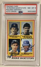 1978 Topps PAUL MOLITOR ALAN TRAMMELL Signed Baseball Card PSA/DNA Auto Grade 8