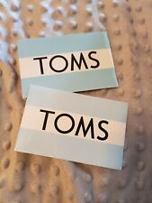 (2) TOMS sticker/decal new mens shoes women shoes Authentic 4 x 3 inches
