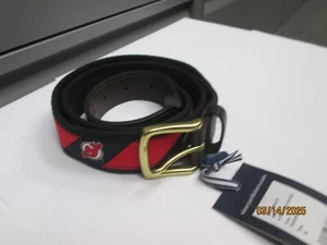 VINEYARD VINES NJ DEVILS STRIPED BELT SIZE 34, (SHELF G5) - Picture 1 of 2