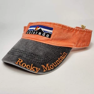 Colorado Rocky Mountain Visor Hat Cap Lucky 7 Brand Pink Gray Strapback - Picture 1 of 7