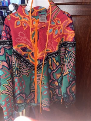 Adidas Farm Rio Track Top Loose Full Zip Jacket Size XL Kimono Sleeve Floral - Image 1 of 4