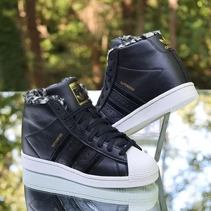 Adidas Superstar Up Faux Leopard Fur Women’s Size 8 Hidden Wedge Custom FY4794 - Picture 1 of 15