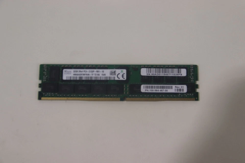MÓDULOS DE MEMORIA SK HYNIX 32GB PC4-17000 DDR4 RDIMM | HMA84GR7MFR4N-TF | LOTE DE 2 Foto 1 de 3