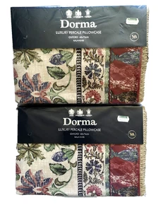 DORMA Pair of Luxury Percale Pillowcases "OXFORD" 50/50 Poly Cotton 48 x 76cms - Picture 1 of 4