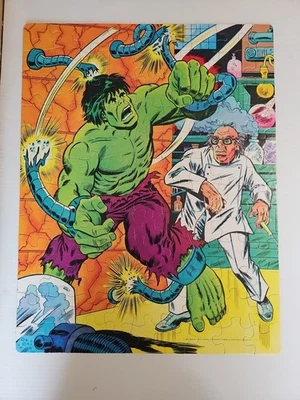 Vintage INCREDIBLE HULK JIGSAW PUZZLE Whitman 1983 100 Pieces 14 x 18 COMPLETE! - Image 1 of 4