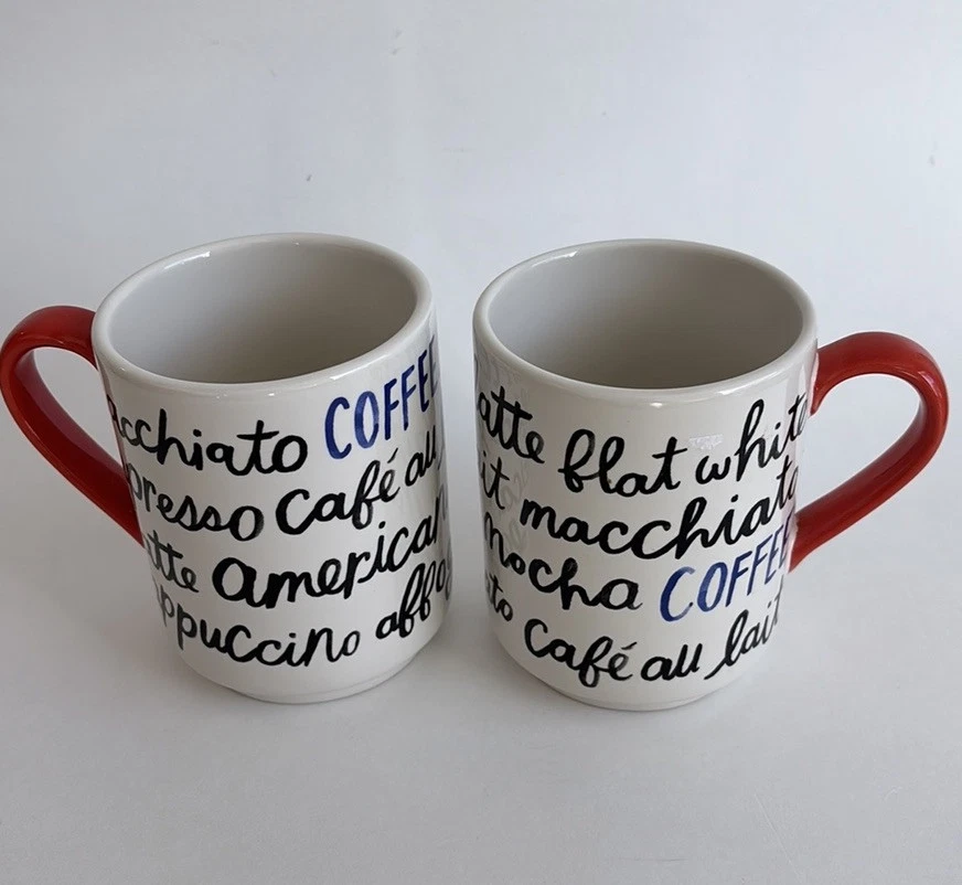 Juego de 2 tazas Lenox de Kate Spade NY con garabatos calientes Foto 1 de 4