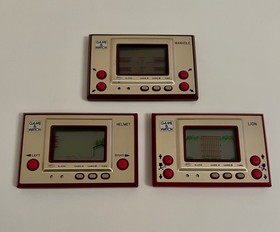 Game & Watch Lot 3 LCD Portable Electronic Games: Manhole Helmet Lion