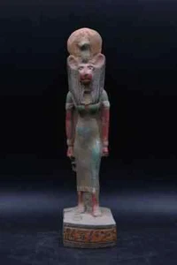 Seltene altägyptische Antiquitäten Ägyptische Statue für Gott Tefnut Pharaonisch v. Chr. - Bild 1 von 6