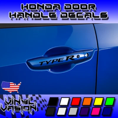 4x Door Handle Decal Sticker for Type R Honda Accord Civic Turbo Type S  R  VTEC Foto 1 de 3