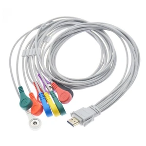 Cable de paciente ECG Holter compatible con 10 cables Biox Vasomedical CB-1304C H300 1200 - Imagen 1 de 4