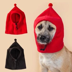 Solid Color Pet Cap Ear Protector Pet Headgear Warm Dog Hat  Dog