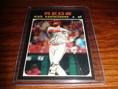 TOPPS HERITAGE 2020 HIGH NUMBER #555 ACTION NICK CASTELLANOS REDS - Image 1 of 2