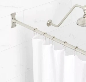 Signature Hardware SH555002BN 60" Straight Brass Shower Rod Brushed Nickel - Picture 1 of 1
