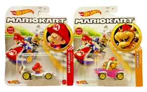 BABY MARIO & BOWSER Hot Wheels Mario Kart Die-Cast Race Cars - Picture 1 of 1