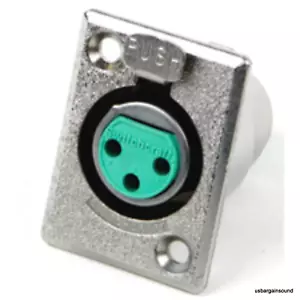Brand New Switchcraft D3F 3-Pin Mic XLR Chassis Mount Connector Nickel Finish - Picture 1 of 2